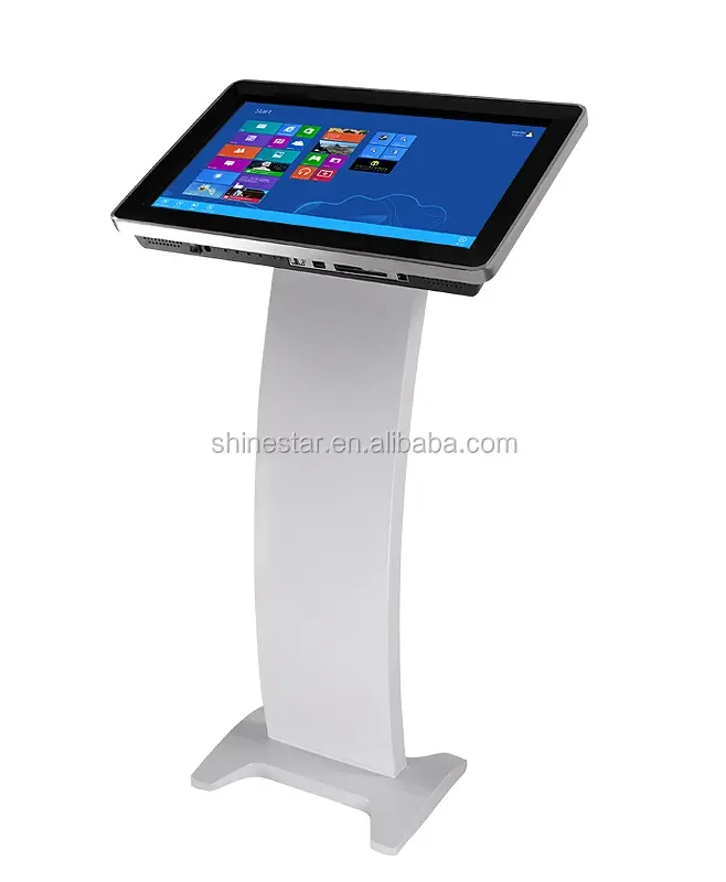 21.5"-24" inch Floor stand All-in-one LCD kiosk touch screen with Android or mini PC