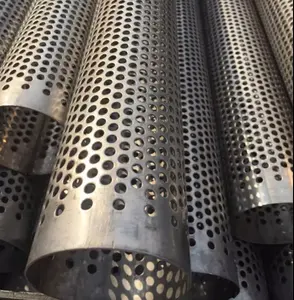 Stainless Steel 304 Mesh Berlubang Tabung untuk Sepeda Motor Knalpot