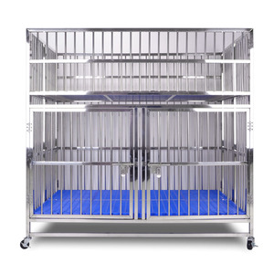 2025 chaud haute qualité grande caisse chien Cage en acier inoxydable avec motif solide palette plateau Type - Product Image 4