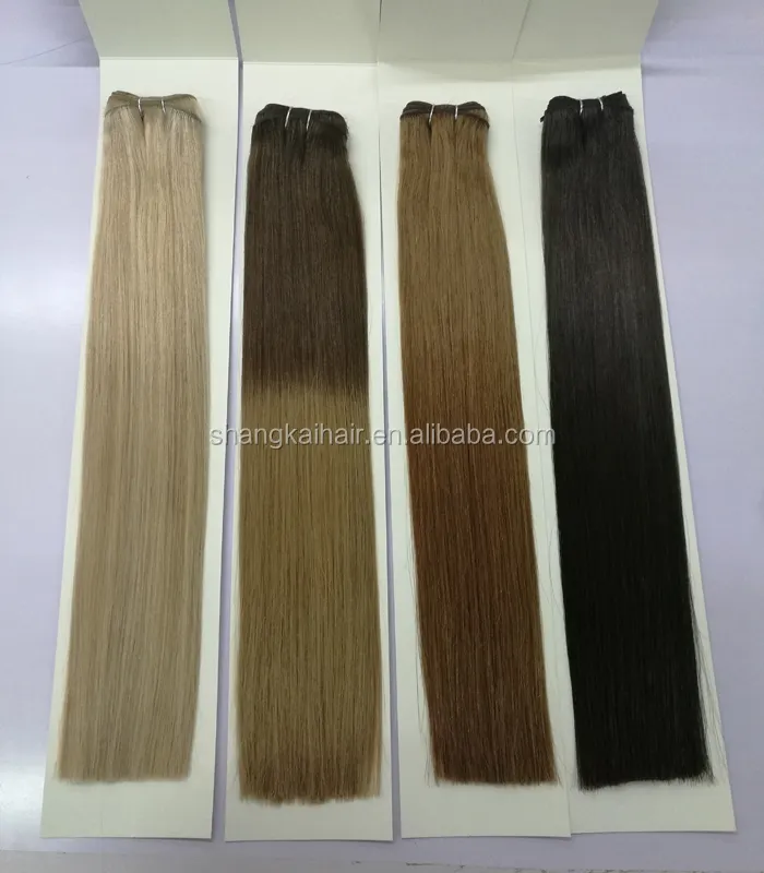 European best quality virgin human weft double drawn russian remy hair extensions
