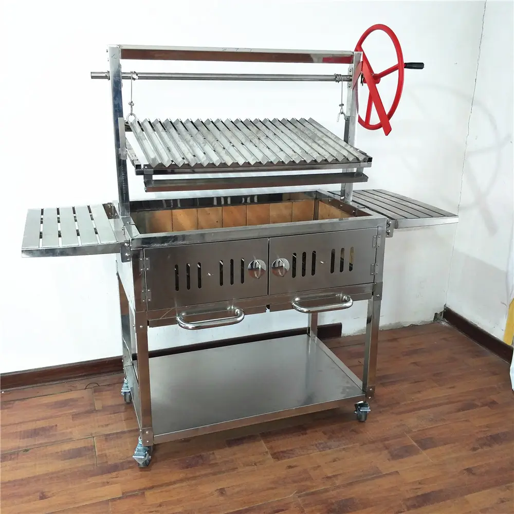 Tùy Chỉnh Thép Được Xây Dựng Trong Gạch Asado Grill Parrilla Argentina Than Grill