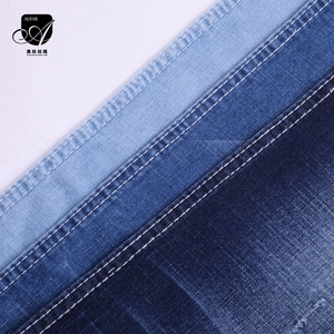 Rouleaux de polyester bleu jeans, tissu denim pour dame # # - Product Image 4