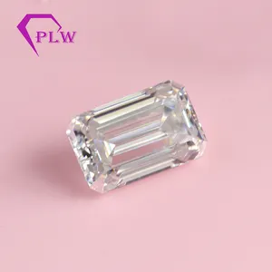 ef color 6x8mm 2 carat emerald cut moissanite diamond