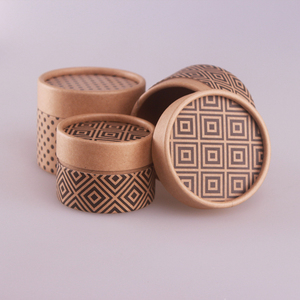 Custom Kraft Keychain Gift Paper Tube Cosmetic Jar <strong>Cardboard</strong> Packaging <strong>Box</strong> - Product Image 1