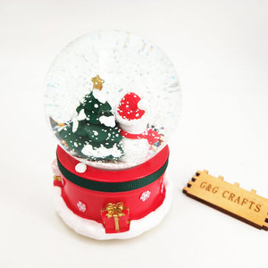 Resin Christmas <strong>Snow</strong> <strong>Ball</strong> Music Box - Product Image 3