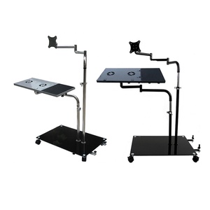 โต๊ะยืนคอมพิวเตอร์พร้อมล้อแบบพกพาปรับขนาดได้โซฟาแบบมีล้อ - Product Image 3