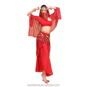 BestDance-Conjunto de traje de danza del vientre para mujer, top de sujetador, cinturón y faldas, OEM