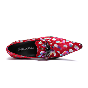 NA169 Mocassins rouges pour hommes en cuir véritable Chaussures <span class=keywords><strong>bateau</strong></span> confortables et respirantes Personnalité Casual Marque de <span class=keywords><strong>luxe</strong></span> Chaussures formelles pour hommes - Product Image 5