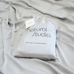 Bộ ga trải giường bằng tre hữu cơ 100%, mềm mại và mượt mà, 400TC, cỡ <span class=keywords><strong>Queen</strong></span>. - Product Image 6