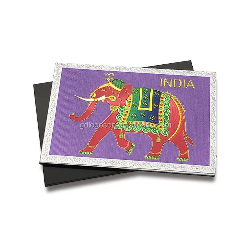 Elephant Indian Travel Souvenir Fridge Magnets Traditional Aluminum Foil Fridge Magnet