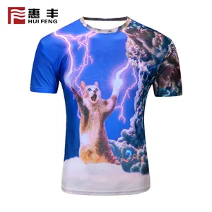 Custom Athletic Droge Fit T-shirt Afdrukken Dye Sublimatie Promotionele Polyester T-shirts Alle Over Print T-shirts Volledige Gedrukt