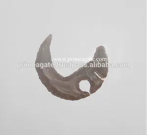 Attractive Moon Shape With Inside Hole Agate Arrowhead | Arrowhead for sale | Handmade Agate Arrowheads