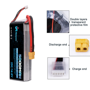 리튬이온 배터리 팩 <span class=keywords><strong>4s1p</strong></span> 리포 4s 5000mAh <span class=keywords><strong>14.8V</strong></span> 50C 폴리머 배터리 - Product Image 3