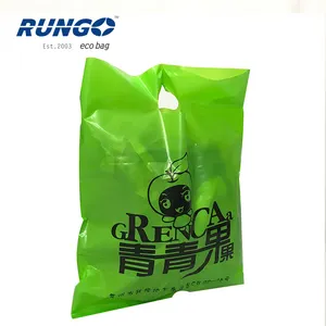 LDPE Carrier Die Cut Handle Shopping Bag di Plastica Con Logo Personalizzato