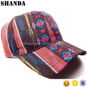 Gorra de Béisbol de 6 Paneles con Bordado Abstracto Navajo Azteca Tribal, Venta al por Mayor - Product Image 2