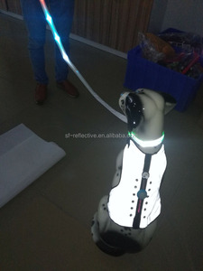 Alta Reflective Fluorescente Verde Bonito e Encantador Bordado Malha Acolchoada Pet Oi Vis Segurança Vest Serviço Dog Training Harness - Product Image 2