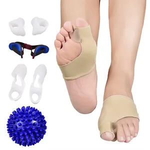 Hallux valgus-Kit correcteur d'oignon de pied, soulagement de la douleur, séparateur d'orteils en gel de silicone avec boule de Massage pour les pieds pointus