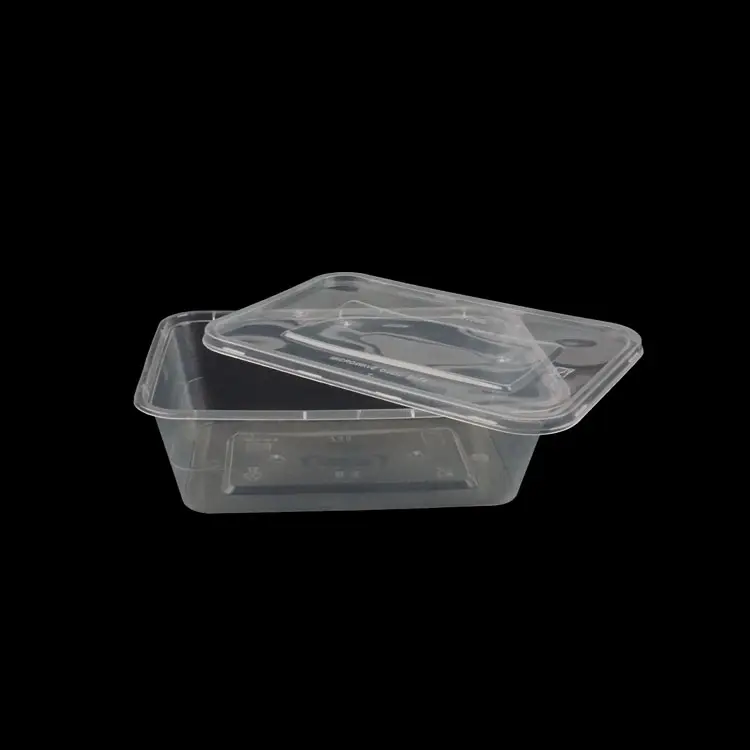 Custom logo transparent food safe PP disposable food container plastic