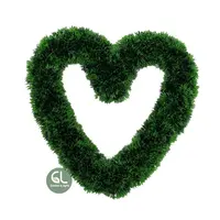 Very popular cheap artificial heart shaped wreaths, boxwood leaf wreath, spring greenery wreaths for indoors