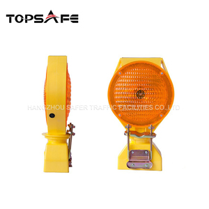 Năng lượng mặt trời <span class=keywords><strong>Powered</strong></span> màu xanh <span class=keywords><strong>LED</strong></span> hổ phách cảnh báo giao thông ánh sáng năng lượng mặt trời chướng ngại vật ánh sáng - Product Image 4