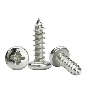 m2 m3 m4 m5 m6 m8 self-tapping zinc plating ss316 304 stainless steel pan head self tapping screw
