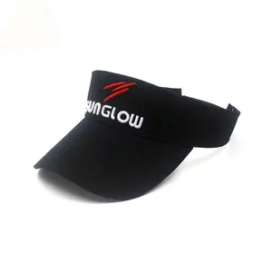 Ucuz özel 3D nakış toplu satış siyah kısa çalışan adam Golf siperliği kap şapka