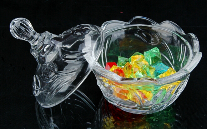 wedding glass candy jar crystal glass jar with glass lid