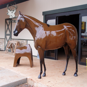 Colorized 디자인 옥외 훈장 실물 크기 섬유유리 말 조각품 - Product Image 6