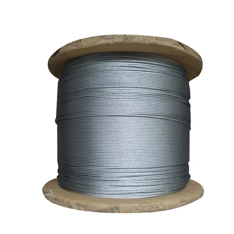 Cuerda de alambre de acero galvanizado, cable de avión galvanizado, cuerda de alambre de acero inoxidable/varilla, precio de fábrica