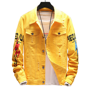 denim jacket yellow colour