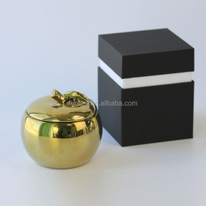 Personnalisé en forme de <span class=keywords><strong>pomme</strong></span> en céramique parfumée canlde pot gros - Product Image 1