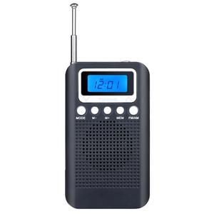 Âm Thanh Stereo LCD <span class=keywords><strong>Display</strong></span> Pocket Mini xách tay Đồng Hồ Báo Thức Radio Kỹ Thuật Số AM FM - Product Image 1