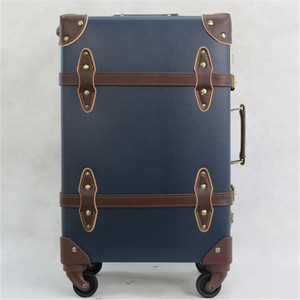 Aluminum frame vintage trolley luggage suitcase