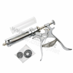 Teşhis için yarı otomatik veteriner Metal tabanca şırınga 10ml 20ml 30ml ve 50ml kapasiteleri - Product Image 1