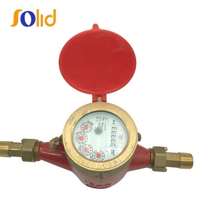 OEM 15-50mm Messing Multi-Jet Wet-Dial Mechanischer Wohn wasserzähler für Warmwasser - Product Image 6