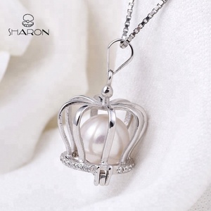 Ins — perles breloques en argent <span class=keywords><strong>Sterling</strong></span> 925, bijoux, couronne, <span class=keywords><strong>cage</strong></span> à perles pour filles, tendance, vente en gros - Product Image 5