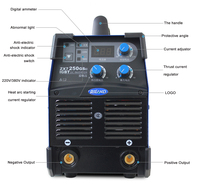 Inverseur CC 380V, inverseur MMA, machine à souder 250