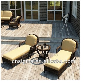 Novedades: 2015 de lujo conjunto tumbona tomando el sol de la antigüedad por <span class=keywords><strong>2</strong></span> persona - Product Image 1