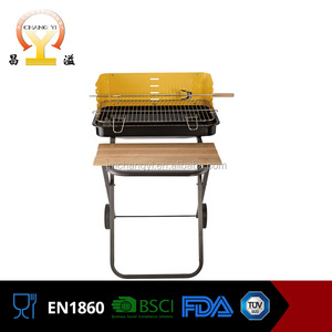 Industrial cromado cubierta <span class=keywords><strong>barbacoa</strong></span> de <span class=keywords><strong>carbón</strong></span> con <span class=keywords><strong>Ruedas</strong></span> - Product Image 3