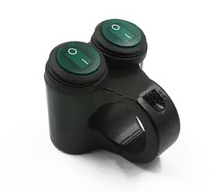 12 V אופנוע טרקטורונים מתג 7/8 "כידון כפולה כפתור שיפוץ פנס מפגע בלם ערפל אור