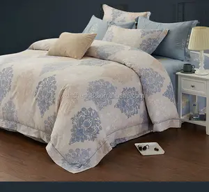 100% 코튼 홈 섬유 침구 편안한 침대 시트 세트 4 조각 반응성 인쇄 이불 커버 세트