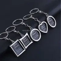 Mini Creative Metal Alloy Insert Photo Picture Frame Romantic Keyring llaveros Keychain Gift