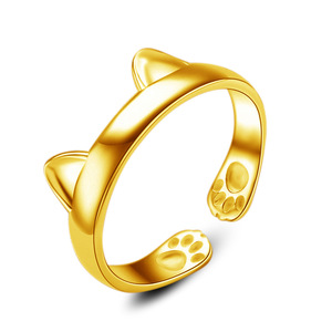 Anillo <span class=keywords><strong>de</strong></span> Oreja <span class=keywords><strong>de</strong></span> Gato, Joyería Linda, Anillo <span class=keywords><strong>de</strong></span> Gato Ajustable, Regalo <span class=keywords><strong>de</strong></span> Navidad, Joyería Plateada, Animal <span class=keywords><strong>para</strong></span> Mujeres, Niñas y Niños, CLÁSICO - Product Image 3