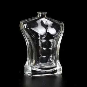 工厂价格创意肌肉形状清除颜色水晶男士汽车香水玻璃瓶