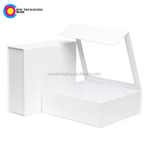 Tùy chỉnh thực hiện có thể gập lại cửa sổ thủ công Hộp quà tặng vật liệu tái chế với cán mờ bóng và nắp Nắp dập nổi - Product Image 5