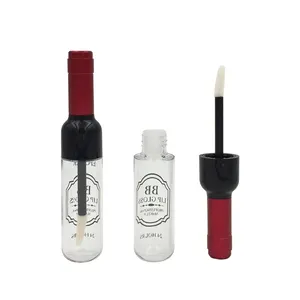 Hot sale red wine bottle shape lip gloss case container concealer packaging