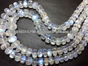Rainbow Moonstone Faceted 6mm Roundelle Beads White <b>Crystal</b> Loose Stone Beads <b>Blue</b> Fire Gemstone for <b>Bracelets</b> - Product Image 1