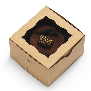 Boîtes à cupcakes personnalisées en papier kraft <span class=keywords><strong>mini</strong></span> avec insert en papier - Product Image 5