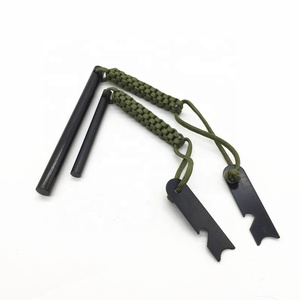 Paracord Rope Handmade Handle <strong>Fire</strong> Starter Flint with Blade Survival <strong>Tools</strong> - Product Image 6