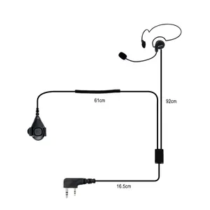 2 Pin Auricolare Mic Finger PTT Auricolare per Kenwood Retevis BAOFENG UV-5R 777 888 s Linton PUXING WOUXUN QUANSHENG HYT TYT Radio